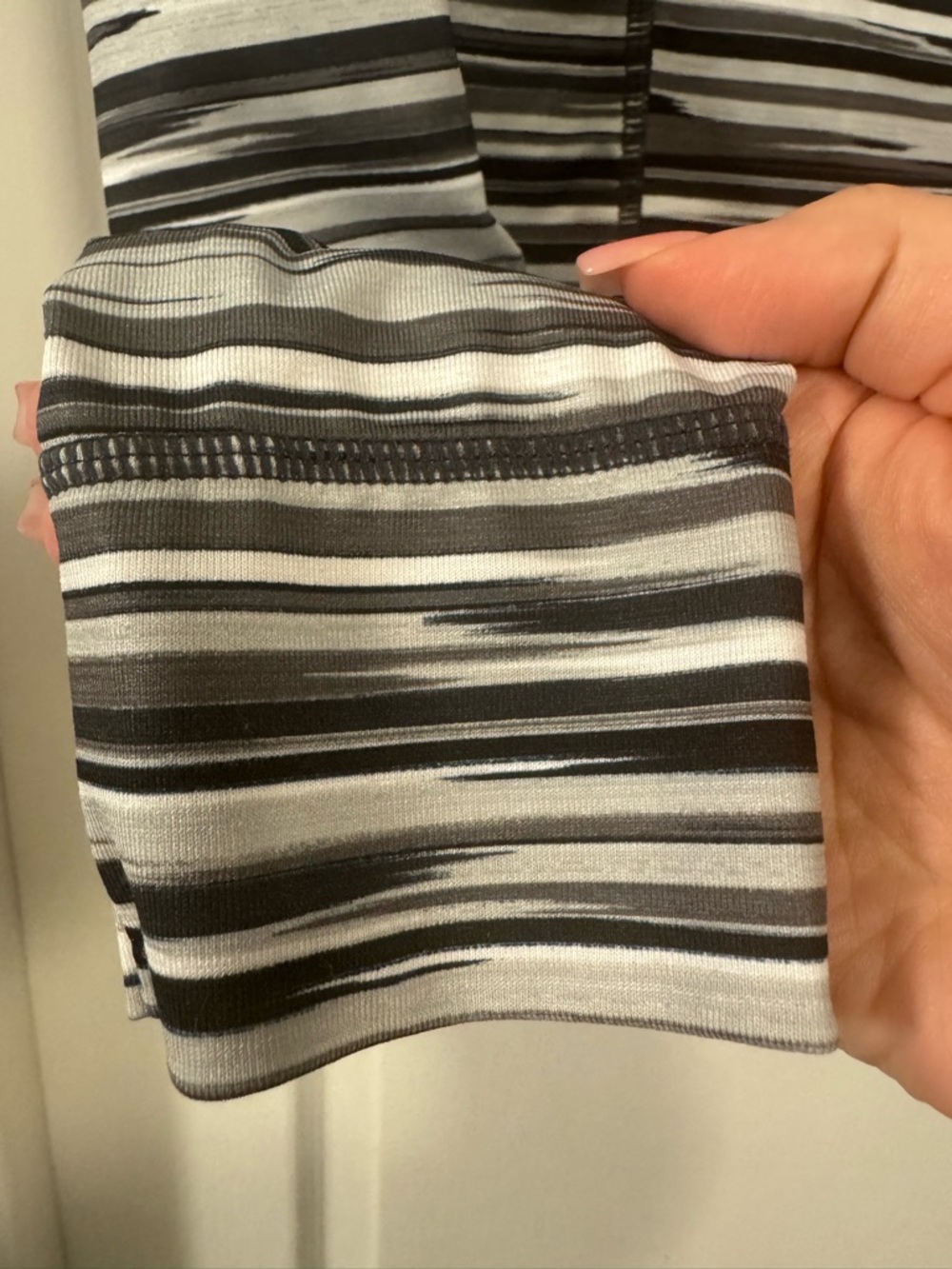 Athleta Black & White Striped Long-Sleeve  Shirt - Picture 5 of 14